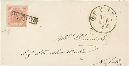 ANTICHI STATI - Napoli - 2 grana - lettera da Gaeta a Napoli del 15.4.59 -...