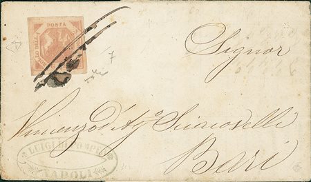 ANTICHI STATI - Napoli - 2 grana - annullato in arrivo con tratti di penna -...