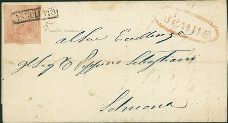 ANTICHI STATI - Napoli - 2 grana su lettera da Penne a Sulmona del 22.7.58 (5...