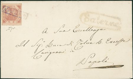 ANTICHI STATI - Napoli - 2 grana - involucro di lettera da Salerno a Napoli -...