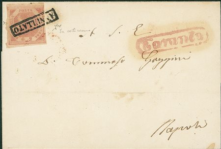 ANTICHI STATI - Napoli - 2 grana - lettera da Taranto a Napoli del 6 marzo...