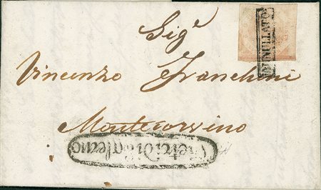 ANTICHI STATI - Napoli - 2 grana - stampa evanescente - lettera da Vietri di...