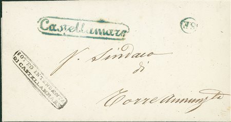 ANTICHI STATI - Napoli - S.F. (in azzurro) - lettera in franchigia da...