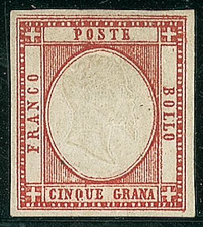 ANTICHI STATI - Napoli - 1861 - 5 grana - filetto esterno orizzontale in alto...