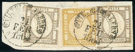 ANTICHI STATI - Napoli - 20 grana + due 1/2 grano - margini intaccati -...