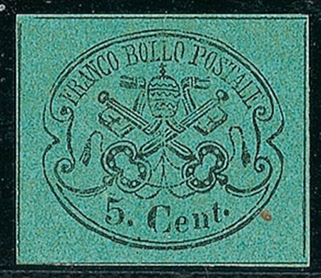 ANTICHI STATI - Pontificio - 1867 - 5 cent - gomma integra (16 - 700)