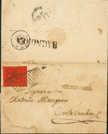 ANTICHI STATI - Pontificio - 21 settembre 1867 - primo giorno d’uso - 10 cent...