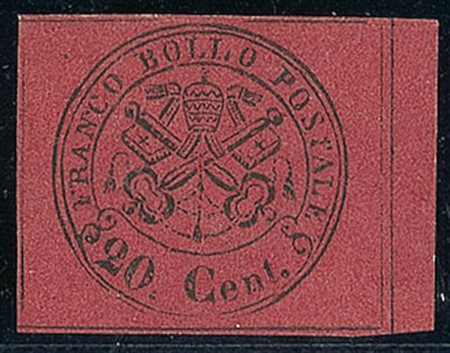 ANTICHI STATI - Pontificio - 1867 - 20 cent bordo foglio (18 - 350+)