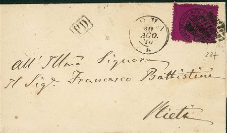 ANTICHI STATI - Pontificio - 20 cent - lettera da Roma a Rieti del 20.8.70 -...