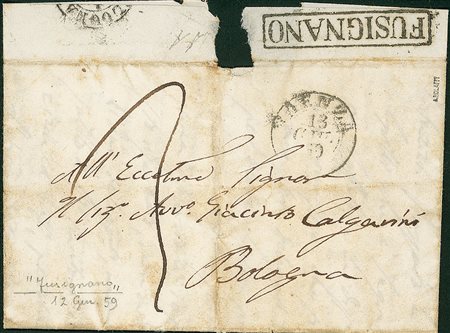 ANTICHI STATI - Romagne - Governo Provvisorio - lettera da Fusignano a...