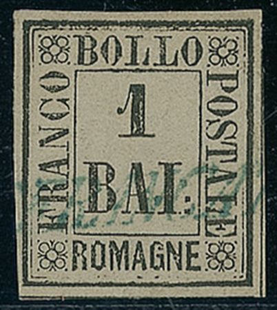 ANTICHI STATI - Romagne - Affrancata in azzurro di Castel S.Pietro - 1 bai -...