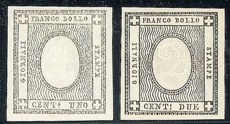 ANTICHI STATI - Sardegna - 1861 - 1 cent + 2 cent (19+20)