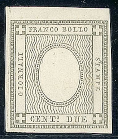 ANTICHI STATI - Sardegna - Francobollo Sperimentale - 2 cent con effigie -...