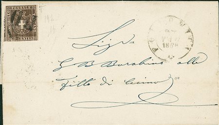 ANTICHI STATI - Toscana - PD di Follonica - 10 cent su lettera per Cecina del...