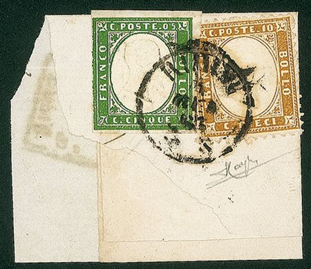 REGNO D'ITALIA - Mista - 5 cent + 10 cent - angolo di lettera da Rimini del...