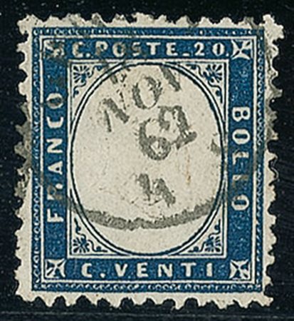 REGNO D'ITALIA - 1862 - 20 cent indaco chiaro - Bottacchi (2b - 180)