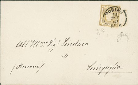 REGNO D'ITALIA - 2 cent - circolare da Torino a Senigallia del 20.10.62 -...