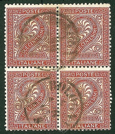 REGNO D'ITALIA - 1863 - 2 cent De La Rue - quartina - Bologna 4.4.65 (L15 -...