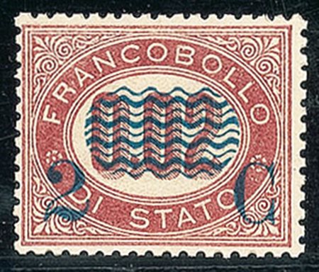 REGNO D'ITALIA - 1878 - 2 cent su 2 - gomma integra - centature discrete -...