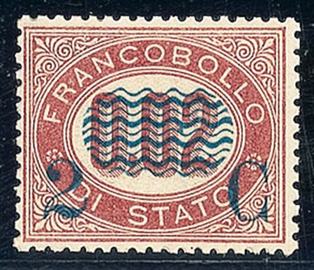 REGNO D'ITALIA - 1878 - 2 cent su 2 - gomma integra - discretamente centrato...