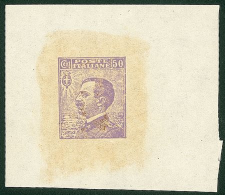 REGNO D'ITALIA - 1908 - Prova - 50 cent Michetti su foglietto - gomma integra...