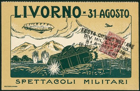 REGNO D'ITALIA - 1919 - Livorno/Festa Ginnico Militare - cartolina non usata