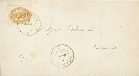 REGNO D'ITALIA - 10 cent - lettera anonima da Atessa con notizie sul...