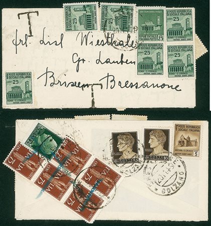 REGNO D'ITALIA - Bustina per città - Bressanone (20.11.45) con valori di...