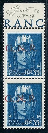 RSI - 1943 - 35 cent - coppia verticale - gomma integra (476/I - 960)