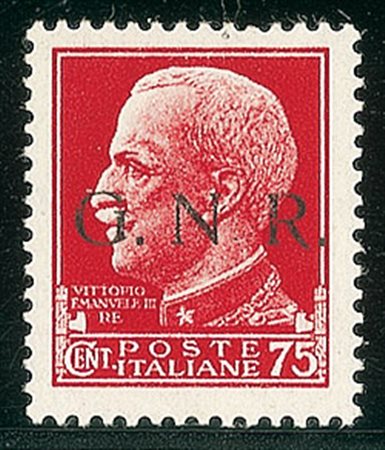 RSI - 1943 - 75 cent - piccolissima traccia di punto dopo N - Raybaudi...