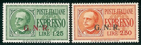 RSI - 1943 - Espressi - secondo tipo - serie completa - gomma integra (19/II...