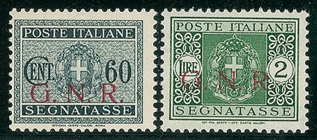 RSI - 1943 - Segnatasse - 6 valori - Raybaudi (47I/48I + 53I/56I - 635)