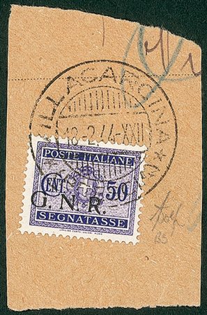 RSI - 1943 - 50 cent - Villacarcina 18.2.44 - Wolf (53/I Segnatasse - 300+)