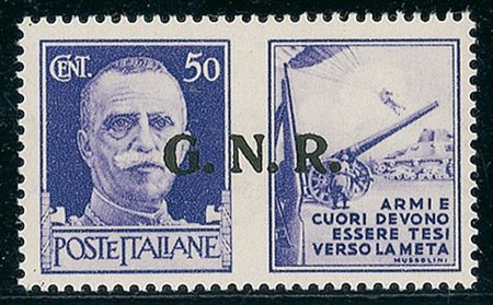 RSI - 1944 - Propaganda di Guerra - serie completa - 12 valori - gomma...