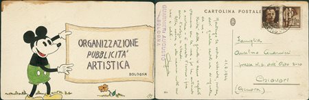 RSI - 30 cent Milizia - cartolina da Genova a Chiavari del 11.2.44 - dipinta...