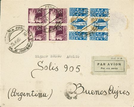 REPUBBLICA - Coppia del 200 lire S.Caterina + complementari - aerogramma da...