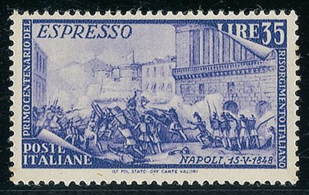 REPUBBLICA - 1948 - 35 lire Risorgimento - gomma integra (32 Espressi - 180)