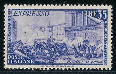 REPUBBLICA - 1948 - 35 lire Risorgimento - gomma integra (32 Espressi - 180)