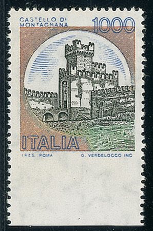 REPUBBLICA - 1980 - 1000 lire Montagnana - non dentellato in basso - gomma...