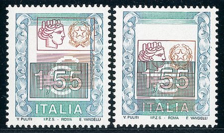 REPUBBLICA - 2002 - 1,55 euro - due varietà diverse - gomma integra (2581)