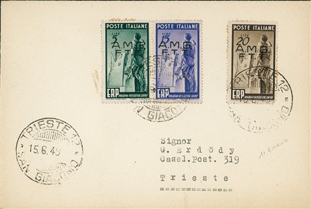 EMISSIONI LOCALI - TRIESTE A - ERP - busta FDC con la serie completa -...