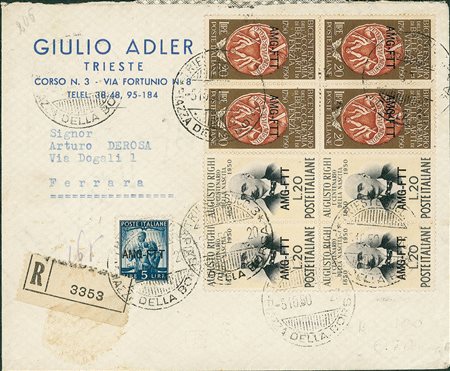 EMISSIONI LOCALI - Raccomandata per Ferrara del 5.10.50 - un 20 lire Belle...