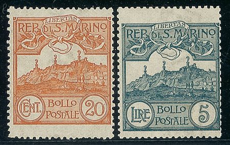 SAN MARINO - 1903 - Veduta - 11 valori - gomma integra (34/43+45 - 2.000)