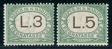 SAN MARINO - 1924 - Segnatasse - 8 valori - gomma integra (10/17 - 500)