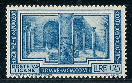 VATICANO - 1938 - Archeologia - serie completa - 6 valori - 80 cent...