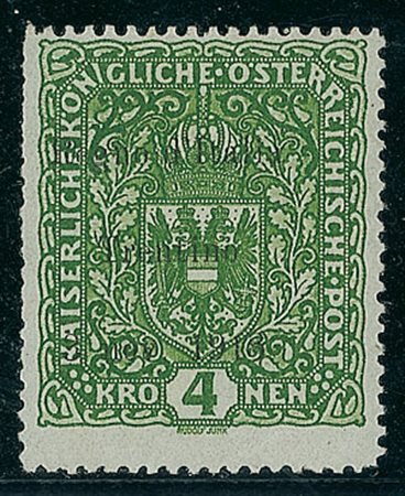 OCCUPAZIONI - Trentino - 4 Kronen - dentellatura carente a sinistra - lieve...