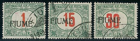 OCCUPAZIONI - 1918/1919 - Segnatasse - serie completa - 9 valori - Oliva +...