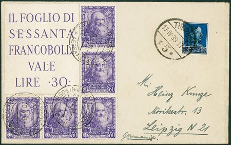 OCCUPAZIONI - 25 qind - busta da Tirana a Lipsia del 17.4.39 (6)