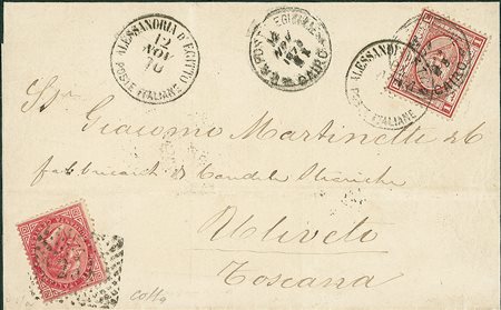 UFFICI ALL'ESTERO - Levante - 1 piastra + 40 cent - lettera dal Cairo a...