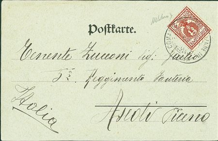 UFFICI POSTALI IN CINA - Comando Truppe Italiane in Cina - 2 cent su...